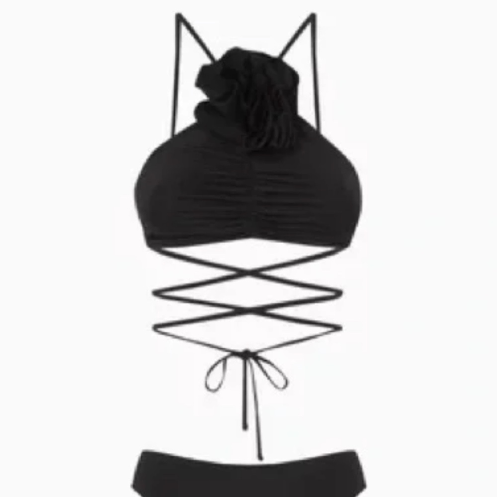 Maygel Coronel Elegant Black Women's Swimwear Set one size